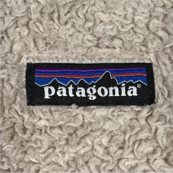 Patagonia Los Gatos Fleece Jacket Women Large Shroom Taupe 1/4 Zip Sherpa Fleece - Picture 4 of 9